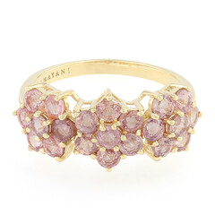 Nicht erhitzter Padparadscha-Saphir-Goldring (AMAYANI)