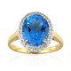 Schweizblauer Topas-Goldring (Adela Gold)