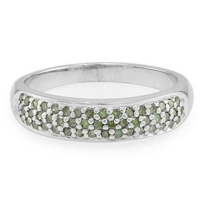Fancy-Diamant-Silberring