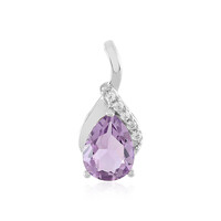 Lavendel-Amethyst-Silberanhänger
