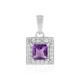 Uruguay-Amethyst-Silberanhänger
