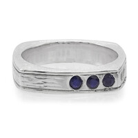 Blauer Saphir-Silberring
