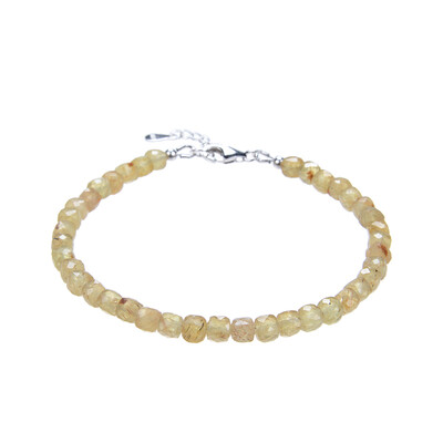 Gelber Apatit-Silberarmband