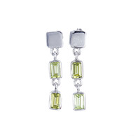Peridot-Silberohrringe