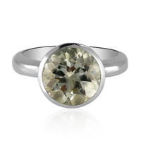 Grüner Amethyst-Silberring