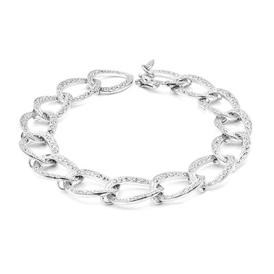 Chromverspiegelter Markasit-Silberarmband (Dallas Prince Designs)