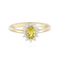 Goldener Apatit-Silberring