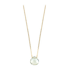 Grüner Amethyst-Goldhalskette