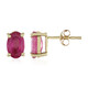 Pinkfarbener Madagaskar-Saphir-Goldohrringe