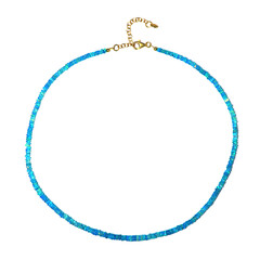 Äthiopischer Blauer Opal-Silberhalskette