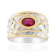 Bemainty-Rubin-Silberring (MONOSONO COLLECTION)