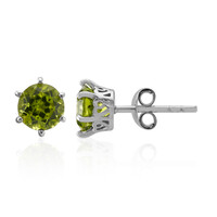 Burmesischer Peridot-Silberohrringe
