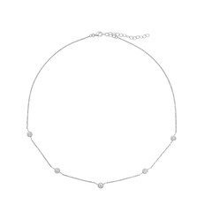 PK (H) Diamant-Silberhalskette