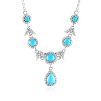 Sleeping Beauty-Türkis-Silbercollier