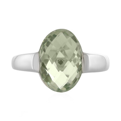 Grüner Amethyst-Silberring