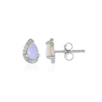Australischer Opal-Silberohrringe