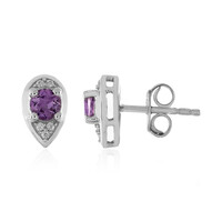 Lavendel-Amethyst-Silberohrringe
