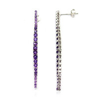 Sambia-Amethyst-Silberohrringe