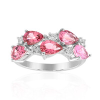Brasilianischer Pinkfarbener Turmalin-Silberring (Pallanova)