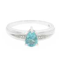 Blauer Apatit-Silberring