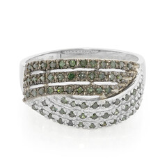 Fancy-Diamant-Silberring