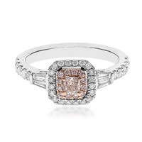 Pinkfarbener I1 Diamant-Goldring (CIRARI)