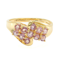 Nicht erhitzter Padparadscha-Saphir-Goldring (AMAYANI)