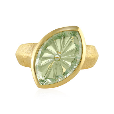 Grüner Amethyst-Silberring