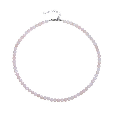 Pinkfarbener Anden-Opal-Silberhalskette