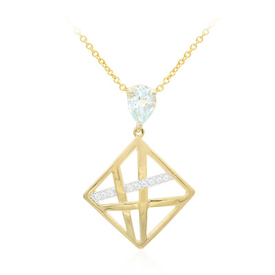 Himmelblauer Topas-Silbercollier