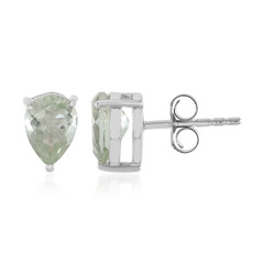 Grüner Amethyst-Silberohrringe