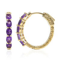 Sambia-Amethyst-Silberohrringe