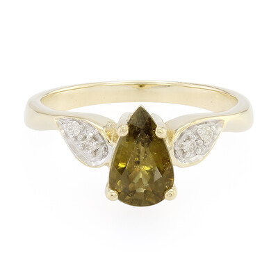 Kupfer-Turmalin-Goldring