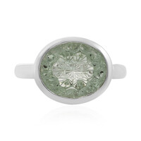 Grüner Amethyst-Silberring