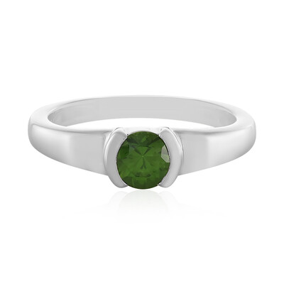 Grüner Ceylon-Zirkon-Silberring