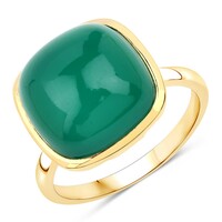 Grüner Onyx-Silberring