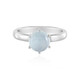Brasilianischer Aquamarin-Silberring
