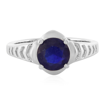 Blauer Madagaskar-Saphir-Silberring