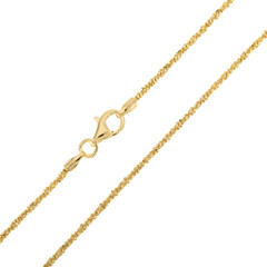 Silber-Criss-Cross-Kette - 4,8 g - 45 cm - vergoldet
