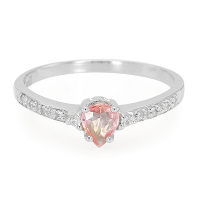 Padparadscha-Saphir-Silberring