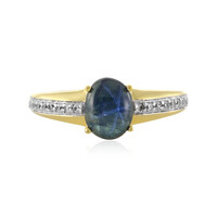 Blauer Stern-Saphir-Silberring