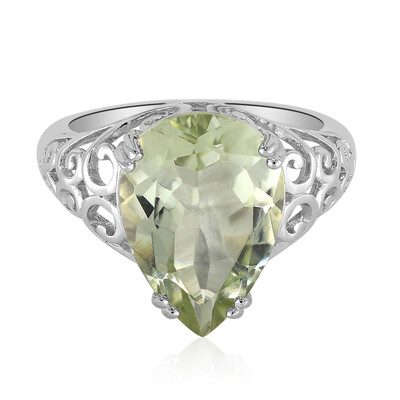 Grüner Amethyst-Silberring
