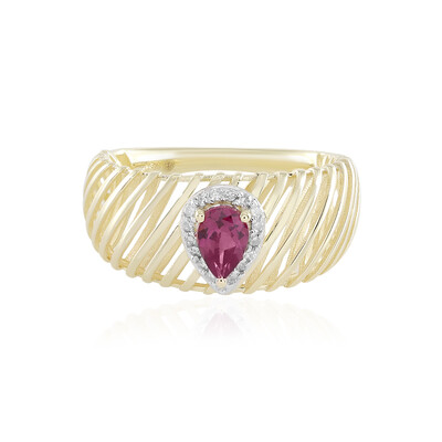 Rhodolith-Goldring (Ornaments by de Melo)