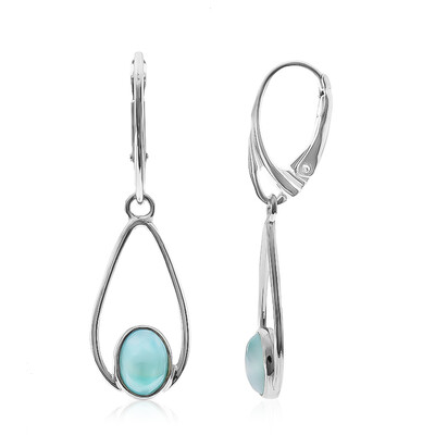 Larimar-Silberohrringe