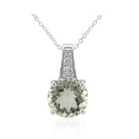 Grüner Amethyst-Silberhalskette