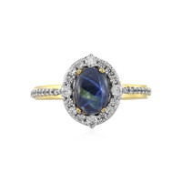 Blauer Stern-Saphir-Silberring