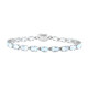 Himmelblauer Topas-Silberarmband