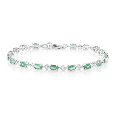 Grüner Apatit-Silberarmband