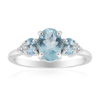 Brasilianischer Aquamarin-Silberring