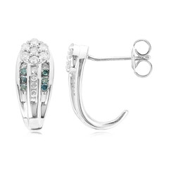 Diamant-Silberohrringe